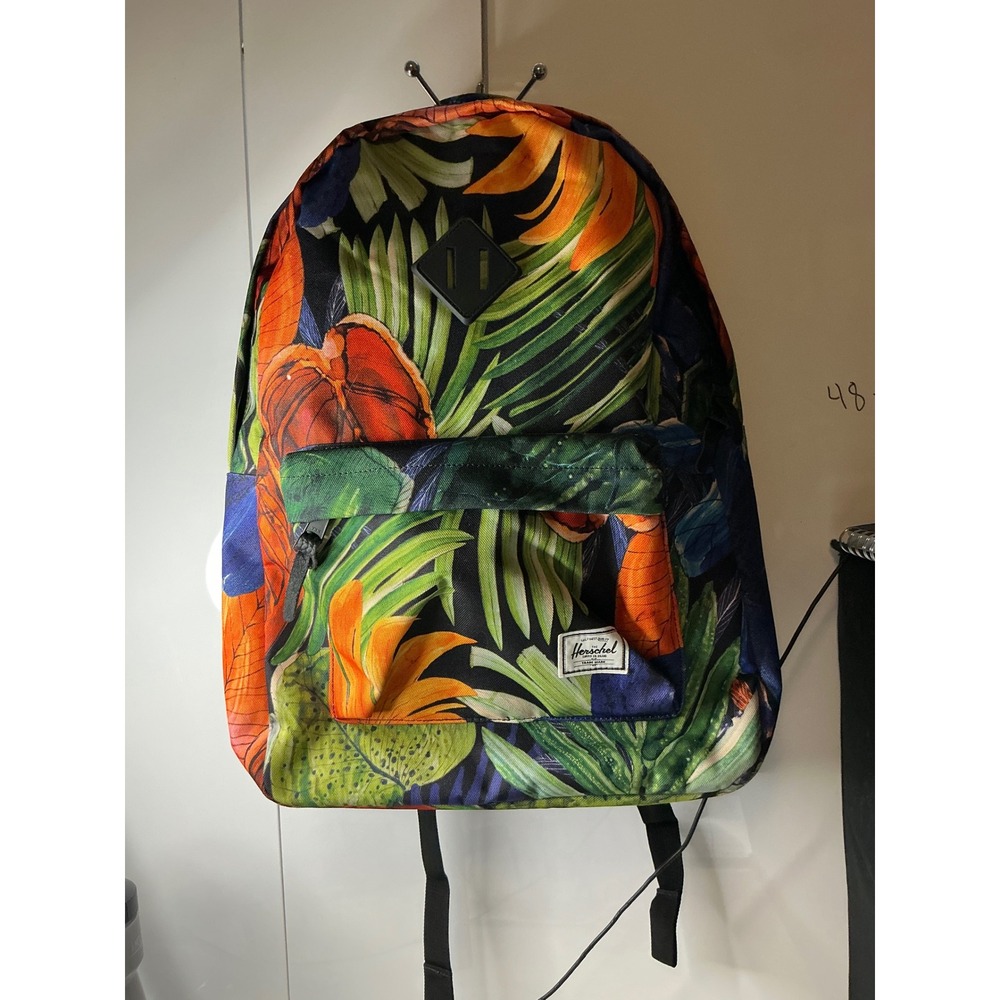 Herschel Supply Co Heritage Backpack Tropical Floral Print Canvas School Bag